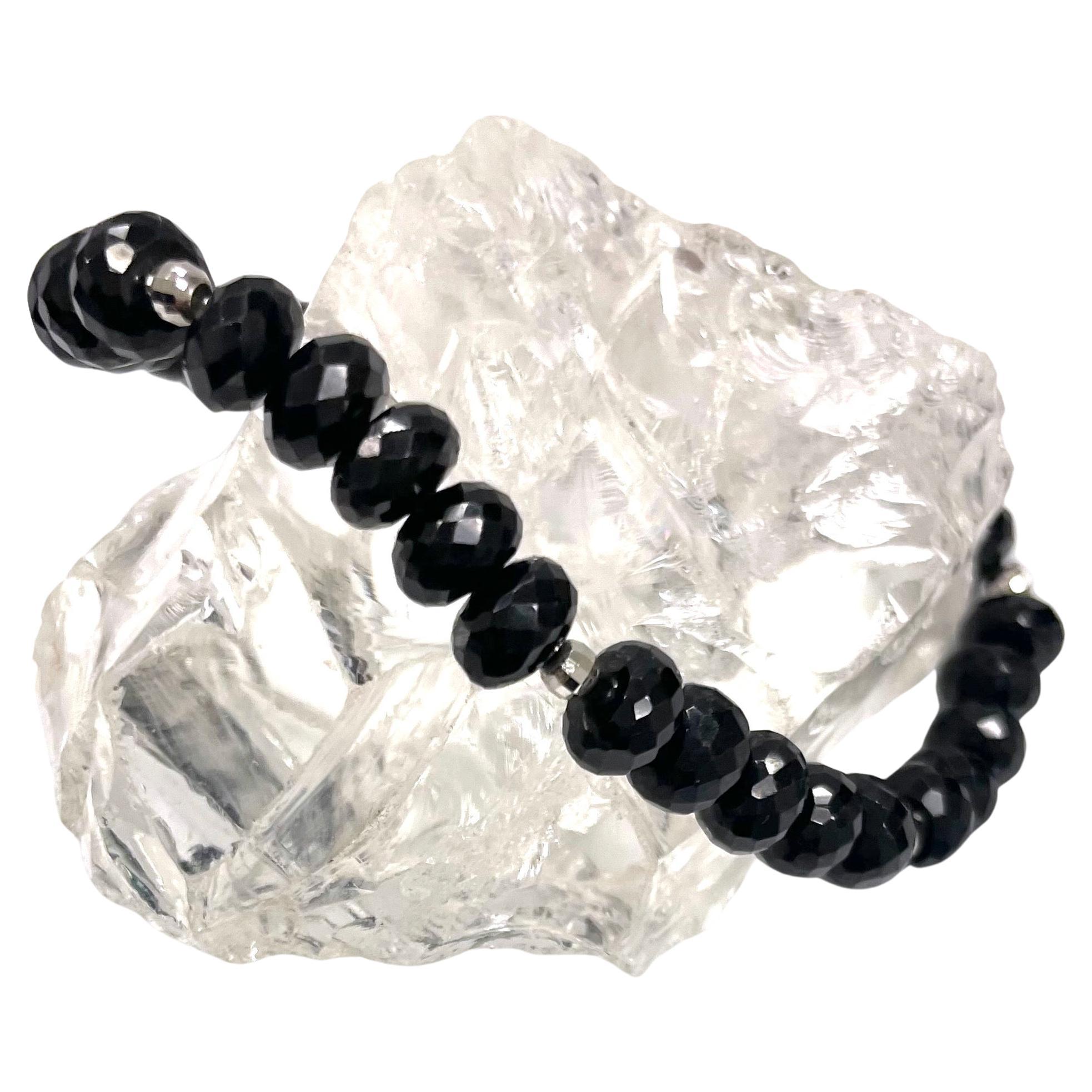  Black Spinel with White Gold Accents Paradizia Bracelet  For Sale 1