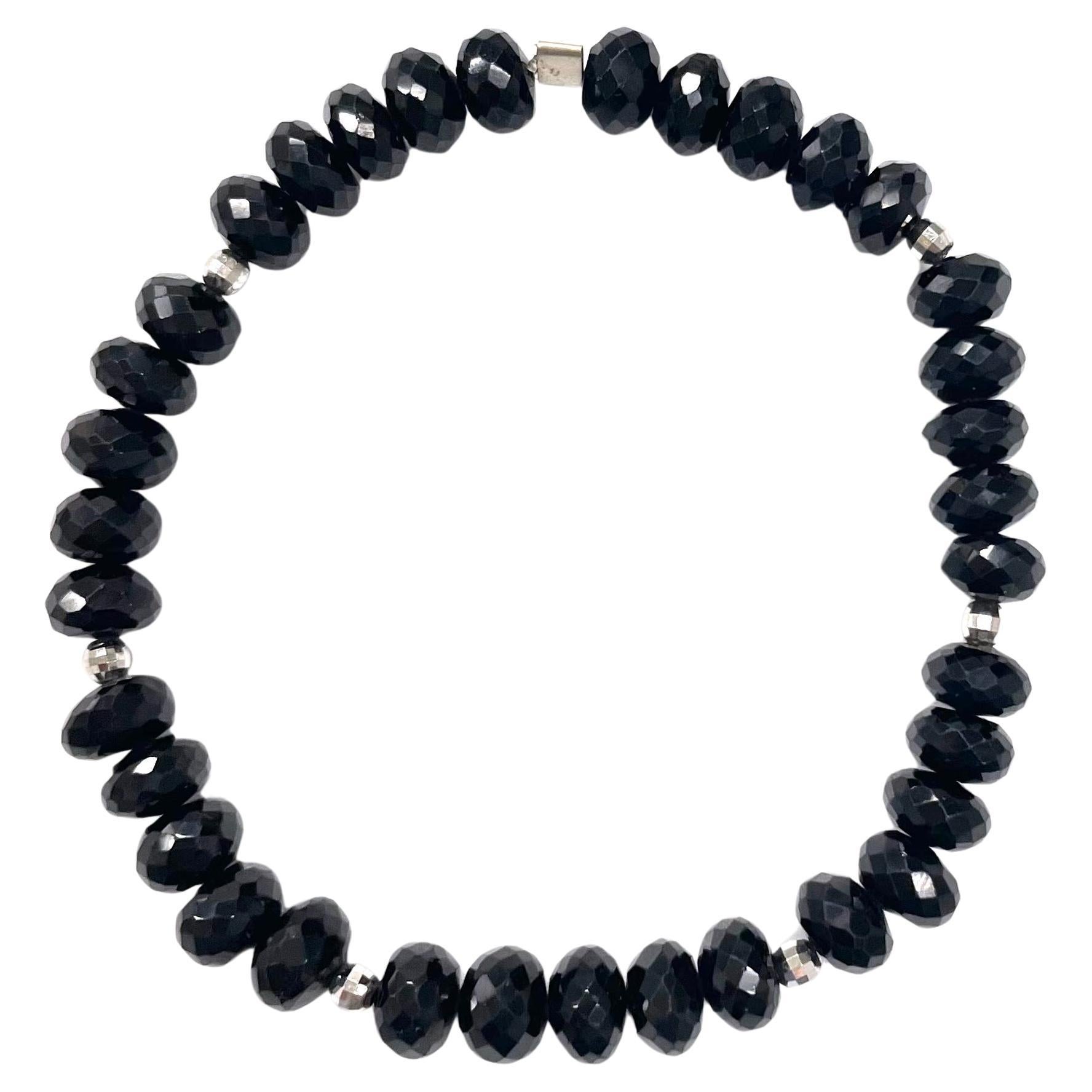 Black Spinel with White Gold Accents Paradizia Bracelet For Sale 1