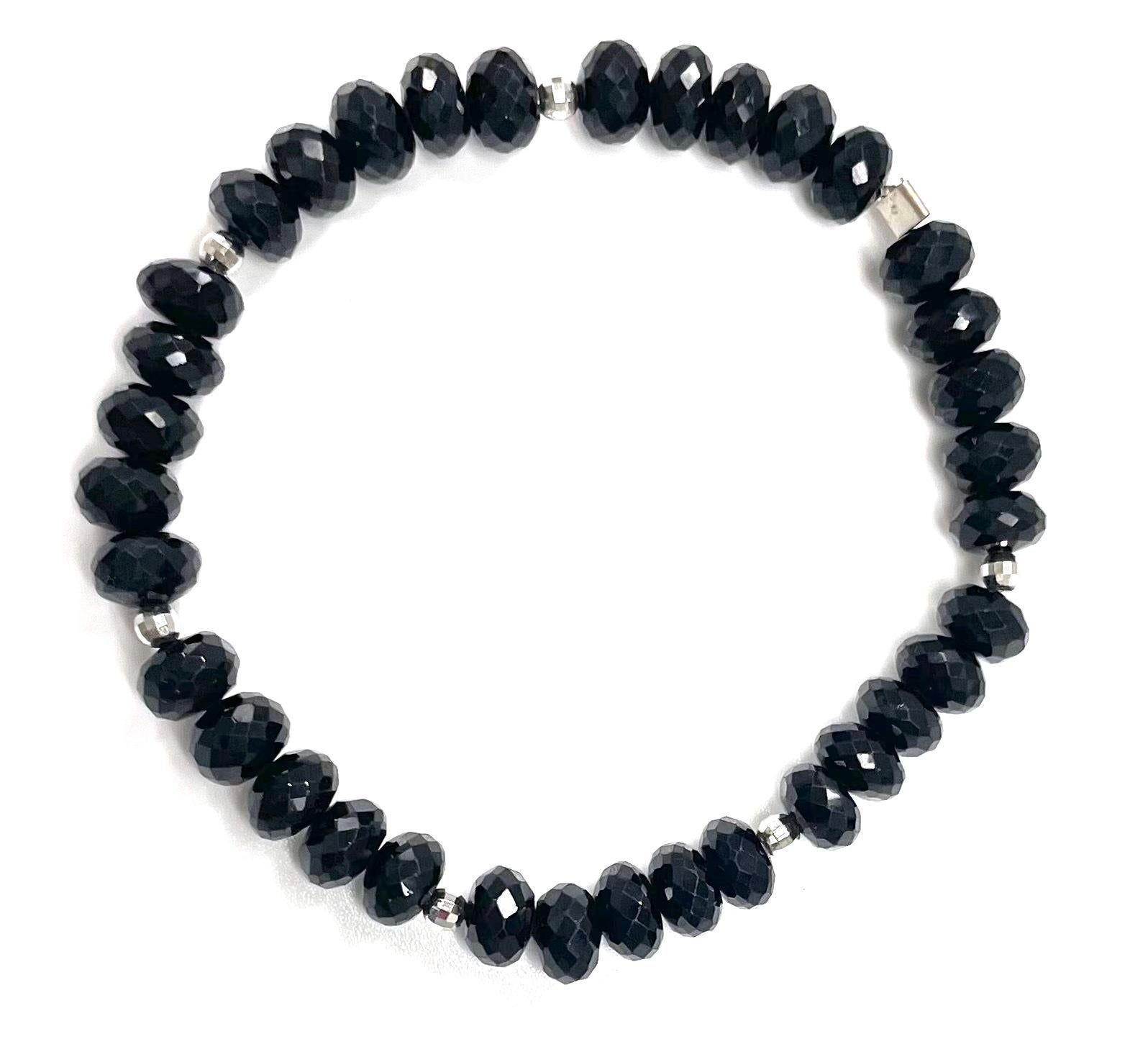 Black Spinel with White Gold Accents Paradizia Bracelet For Sale 2