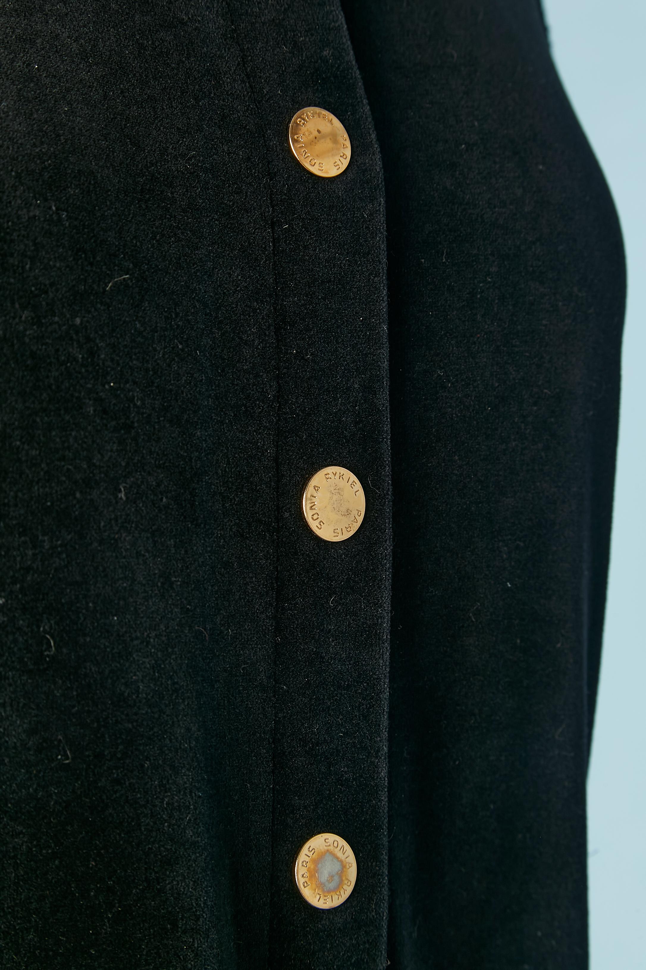 Women's Black sponge velvet jacket Sonia Rykiel  For Sale