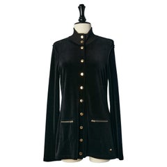 Chaqueta de terciopelo esponjoso negro Sonia Rykiel