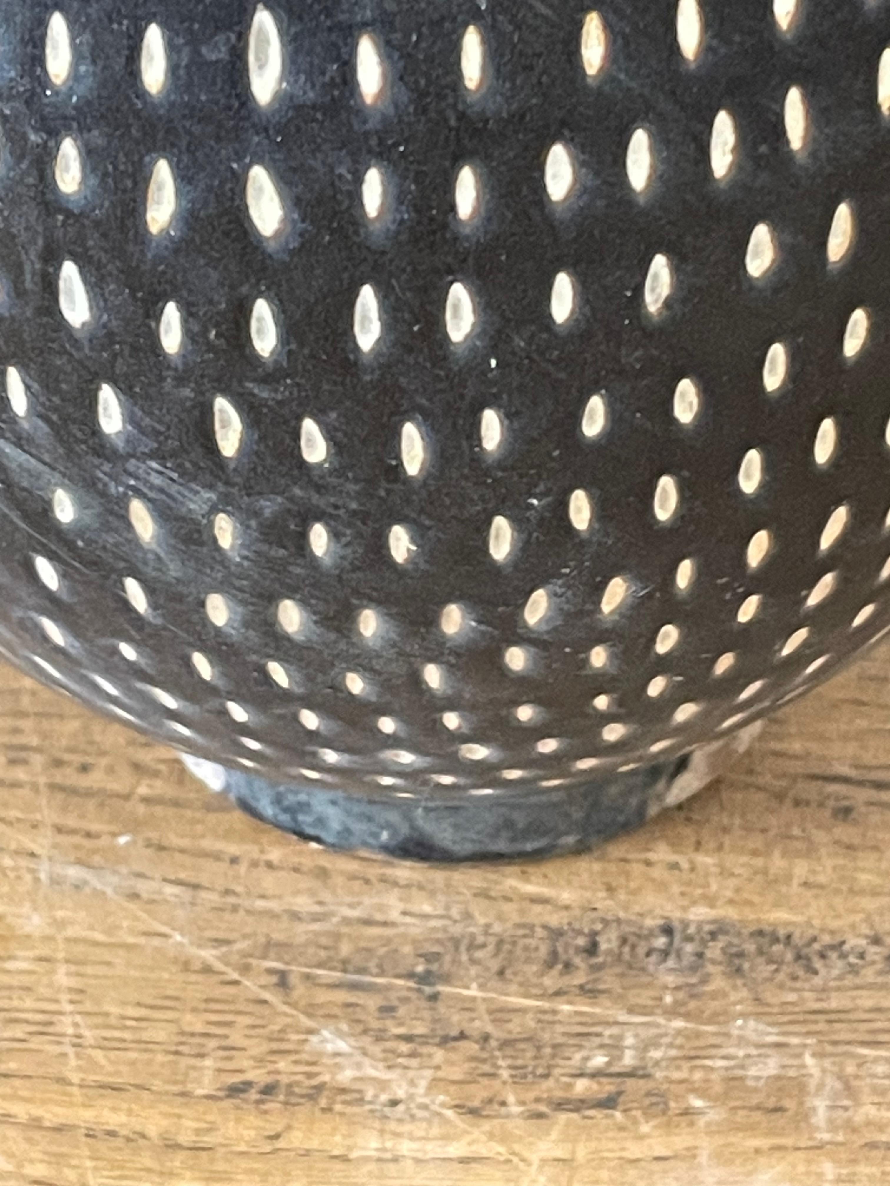 XXI secolo e contemporaneo Vaso in ceramica a macchie nere, Cina, Contemporaneo in vendita