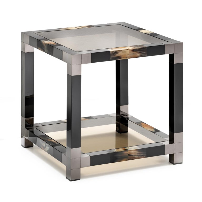 Black Square Side Table