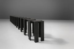 Tabourets empilables noirs de tables d'appoint (nouveau) de Bram Vanderbeke, Belgique, 2017