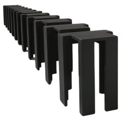 Taburetes apilables negros de mesas auxiliares (nuevos) de Bram Vanderbeke, Bélgica, 2017