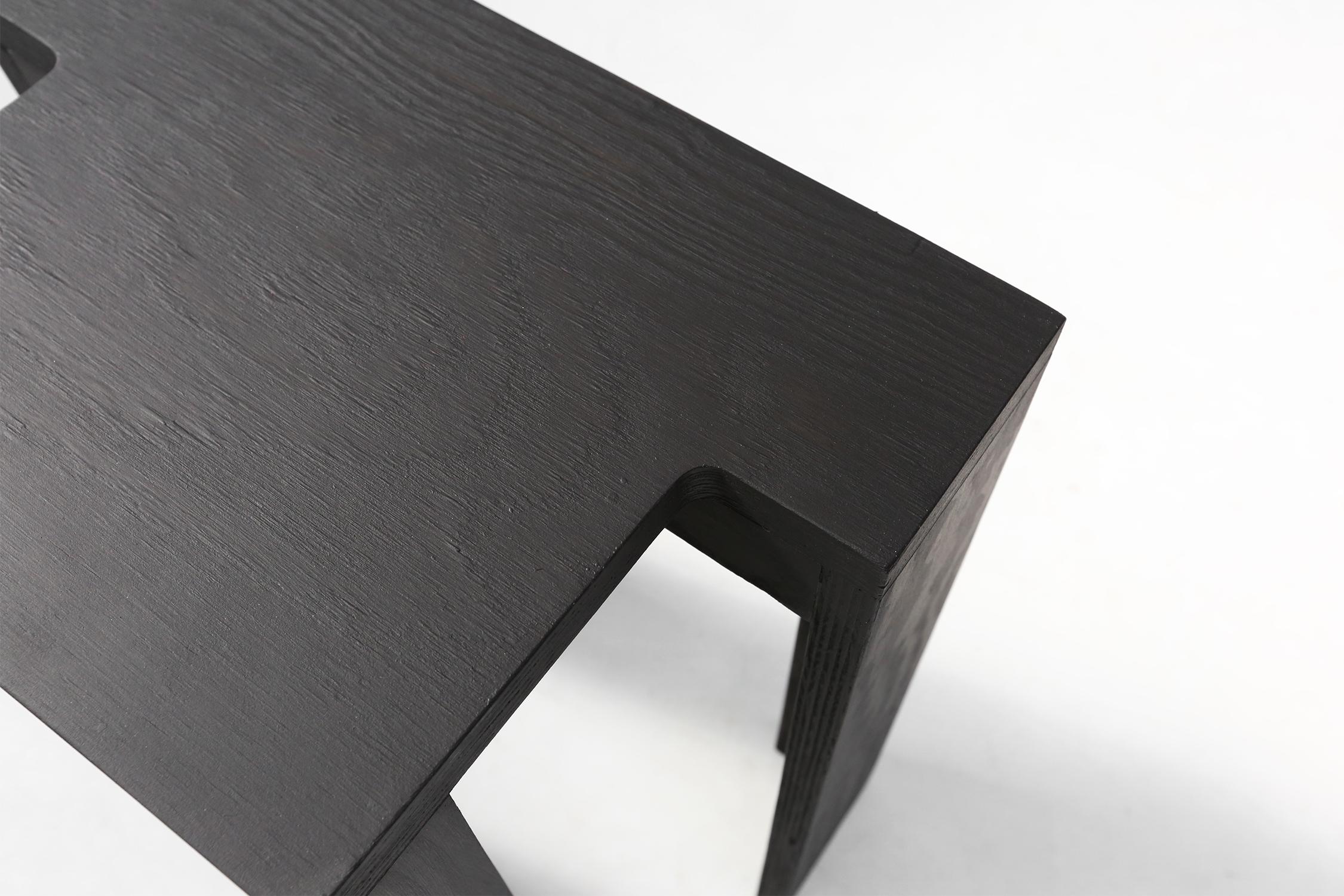 Black stackable stools of side tables (new) by Bram Vanderbeke, Belgium, 2017  For Sale 13