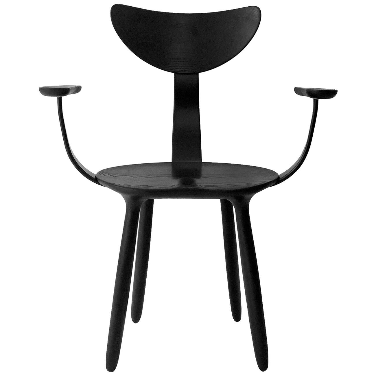 Black Stained Ash Daiku Armchair by Victoria Magniant For Sale
