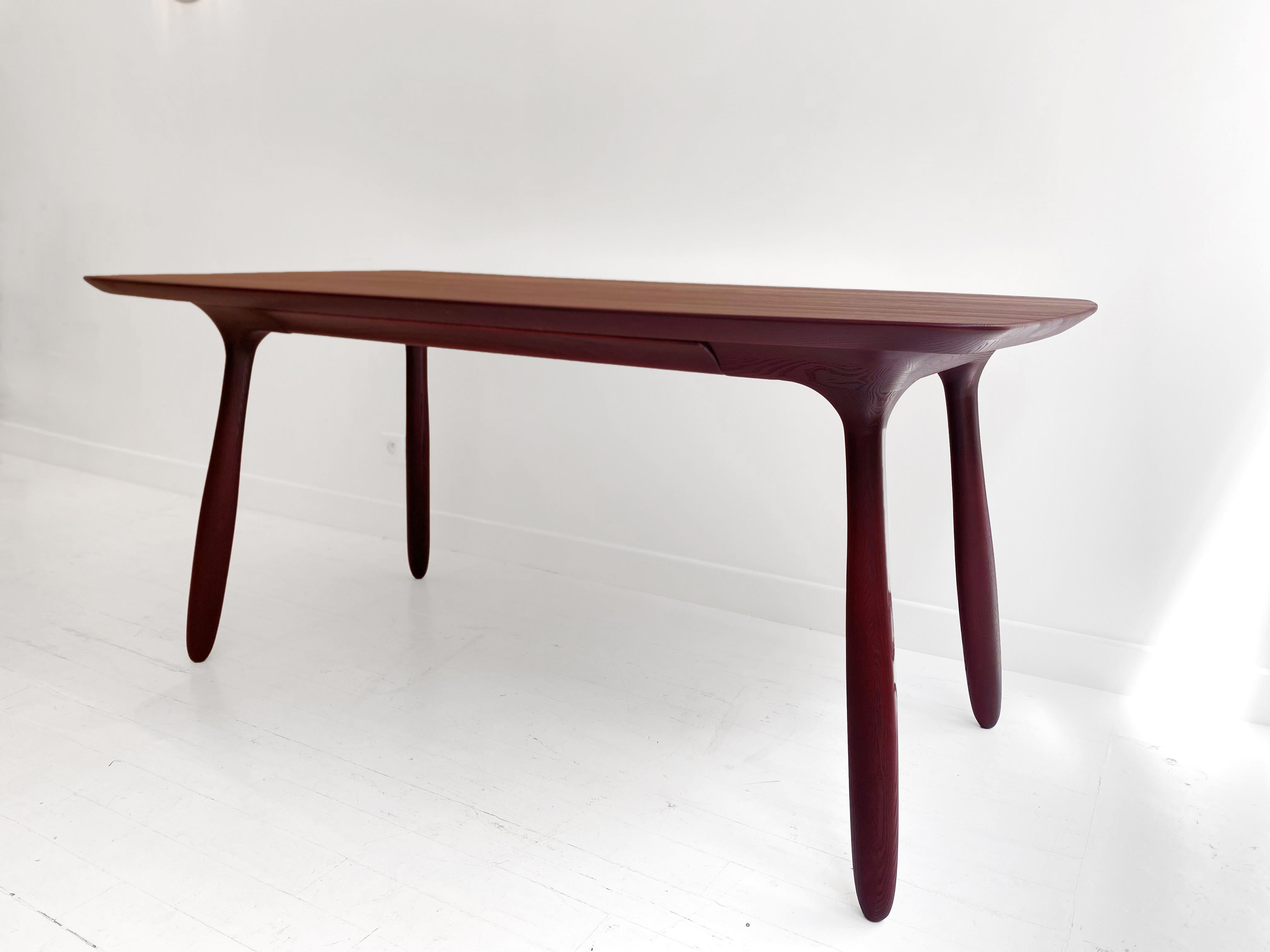 Minimalist Black Stained Ash Daiku Table 220 by Victoria Magniant  For Sale