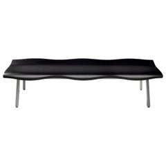 Black Stained Maple Three-Seat Bench by Peter Danko Black Stained Maple Three-Seat Bench by Peter Danko