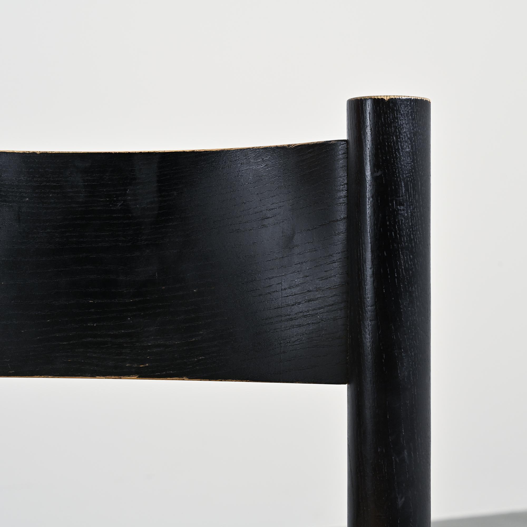 Chaise Meribel teintée noire, Charlotte Perriand, vers 1950 en vente 3