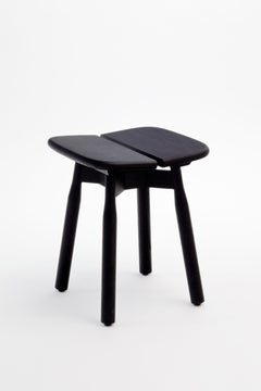 Black Stained Oak DOM Stool by Marcos Zanuso Jr