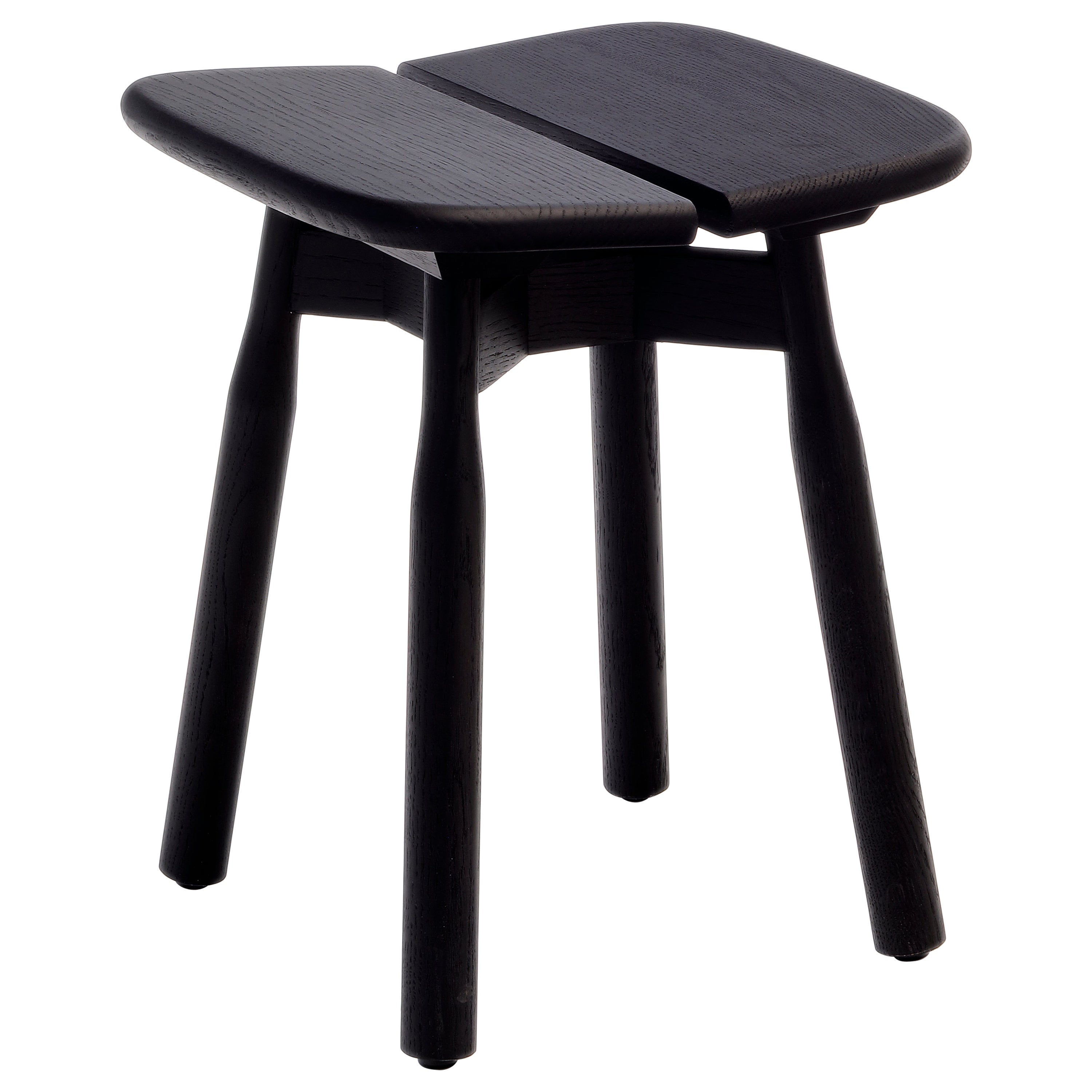 Tabouret DOM en chêne teinté noir de Marcos Zanuso Jr en vente