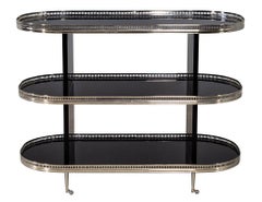 Black Stainless Steel Bar Cart Trolley