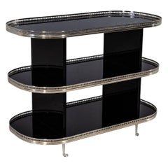 Black Stainless Steel Bar Cart Trolley