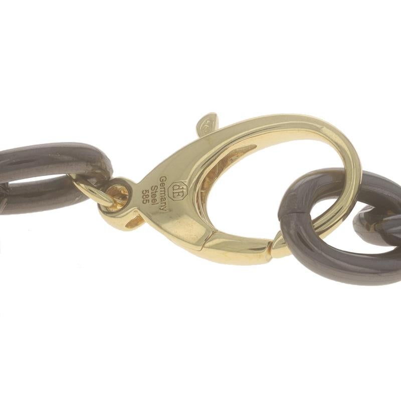 Black Stainless Steel Cable Chain Necklace 20