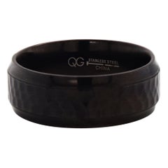 Used Black Stainless Steel Hammered Band