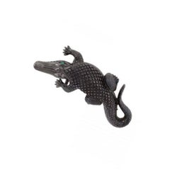 Black Stalking Alligators Belt Buckle by John Landrum Bryant