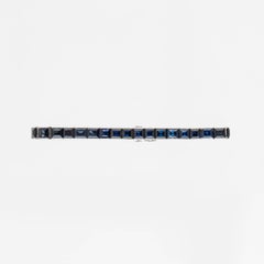 Estate Black Starr & Frost Sapphire Platinum Line Bracelet