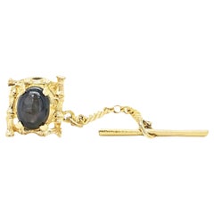 Black Star Cabochon Tie Tack