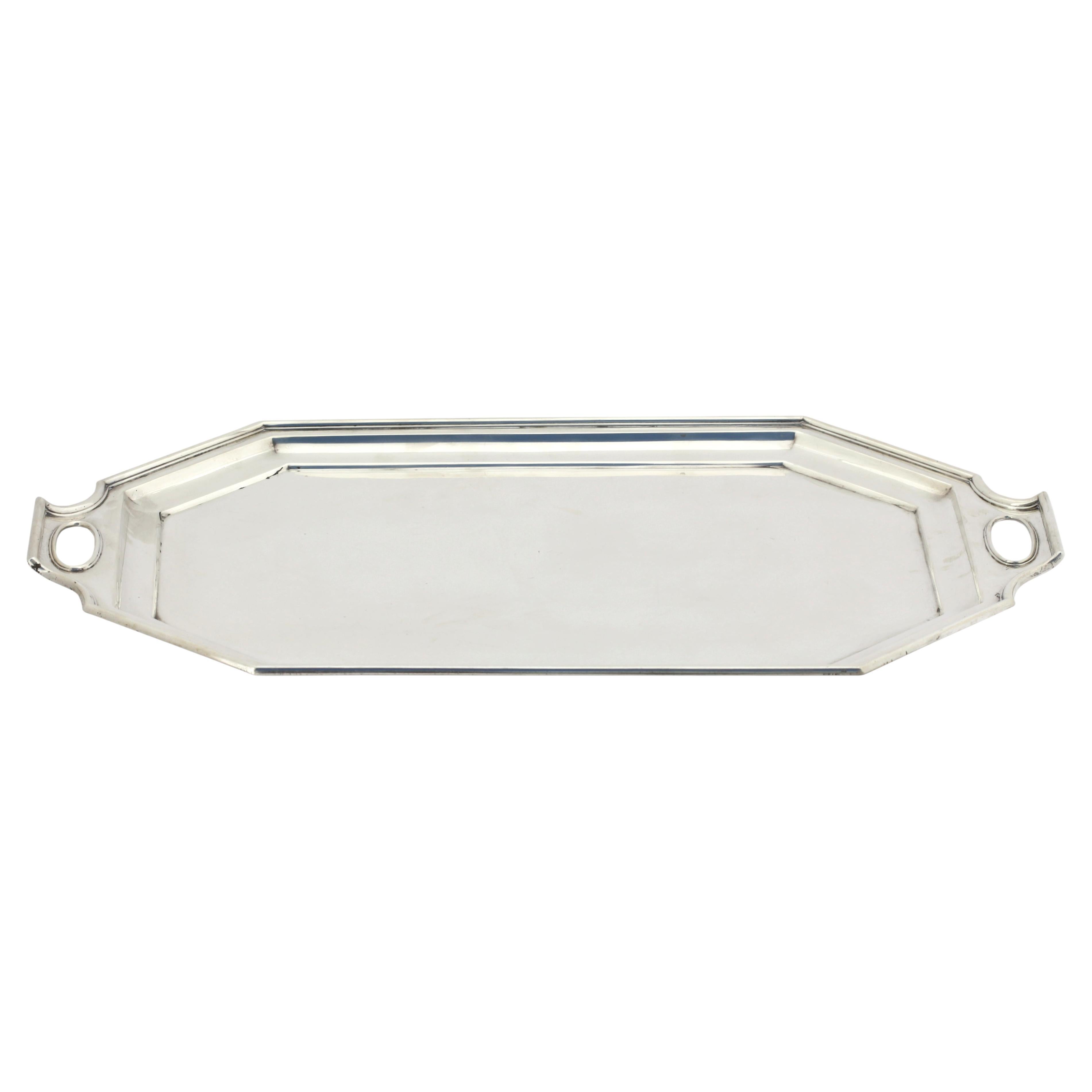 Black Star 
Frost Sterling Silber Tablett mit zwei Griffen im Angebot