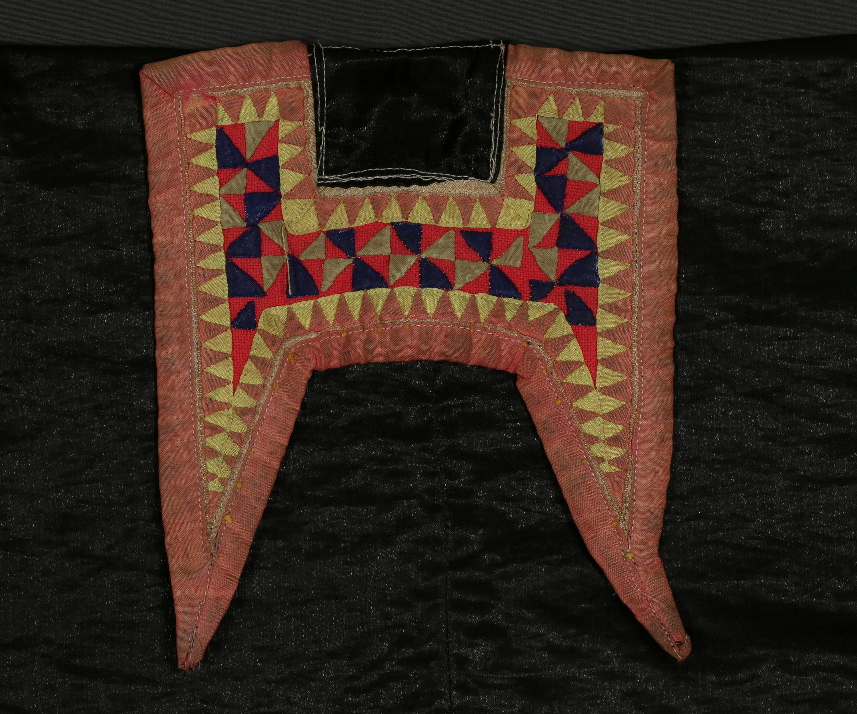Tribal Black Star Jacket from the Hmong People, Laos, Early 20th Century For Sale