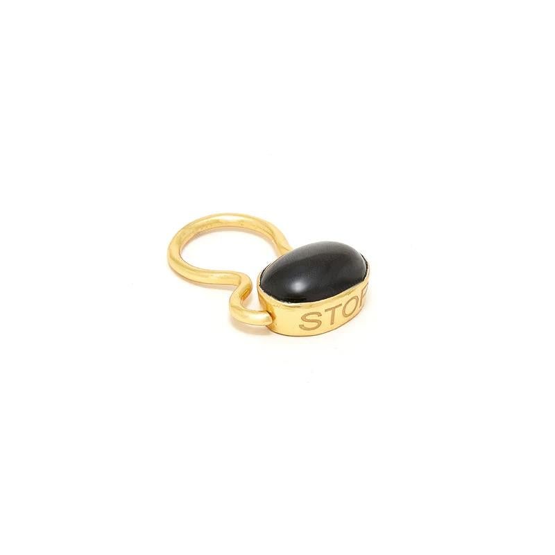 Oval Cut Black Star Mogul Ring For Sale