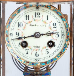 Black, Starr & Frost Horloge en cloisonne et laiton