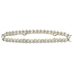 Black Starr and Frost Pearl Barrette Hairpin