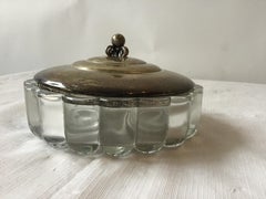 Black Starr and Gorham Sterling Lid Glass Dish