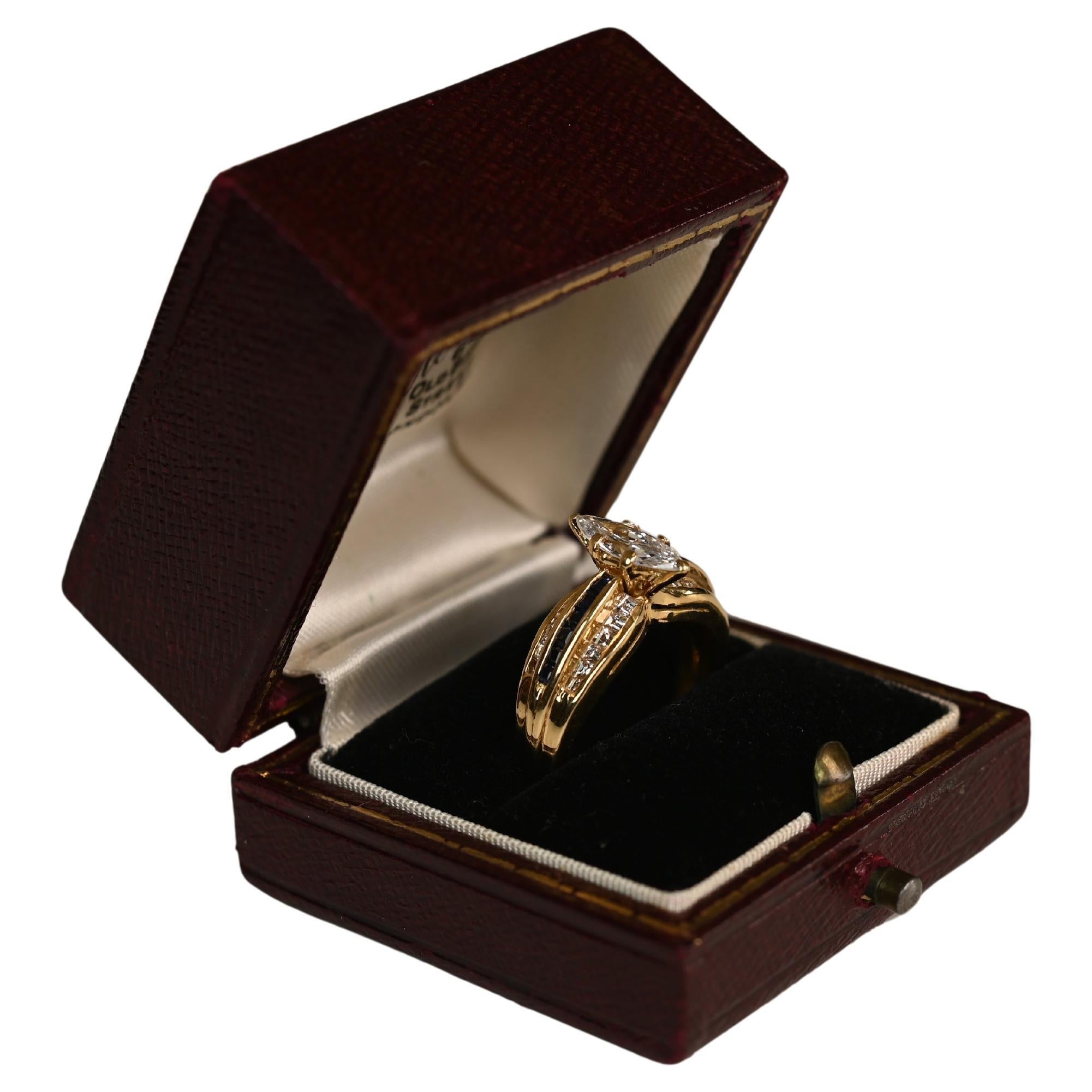 Black Starr & Frost Marquise Diamond Engagement Ring (Approx. 0.60-Carats), Gold