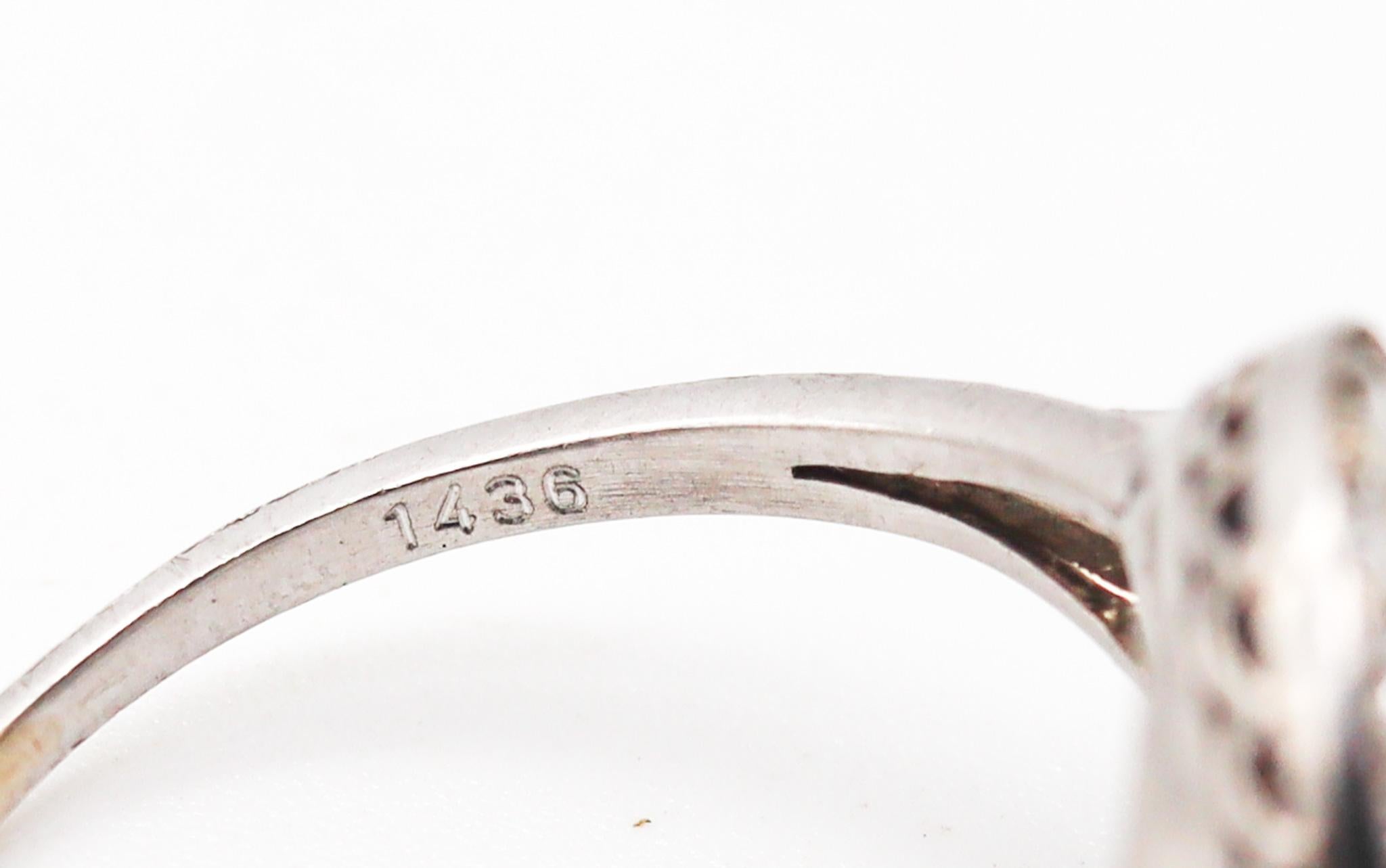 Black, Starr & Frost 1925 Anello in platino Art Deco e zaffiri e diamanti 3,55 Ctw in vendita 1