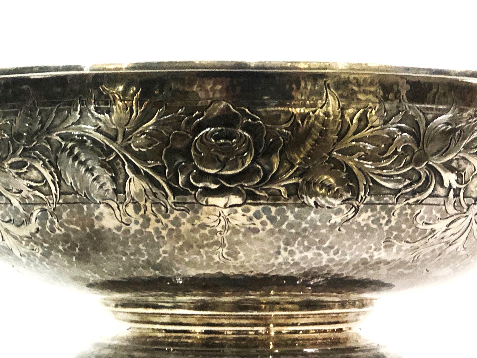 Black, Starr & Frost, American Art Nouveau Sterling Silver Bowl, ca. 1900 In Good Condition For Sale In New York, NY