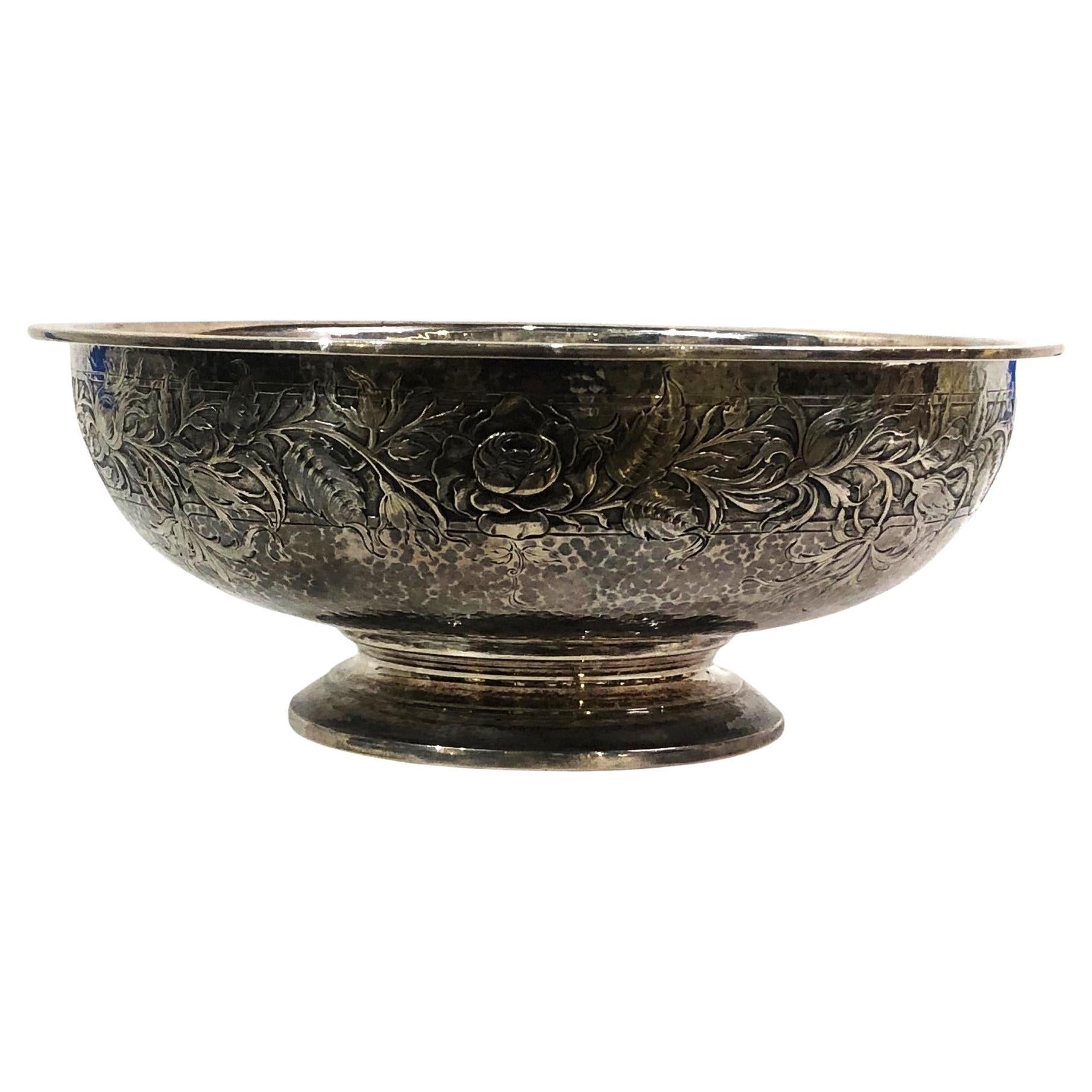Black, Starr & Frost, Cuenco americano Art Nouveau de plata de ley, ca. 1900