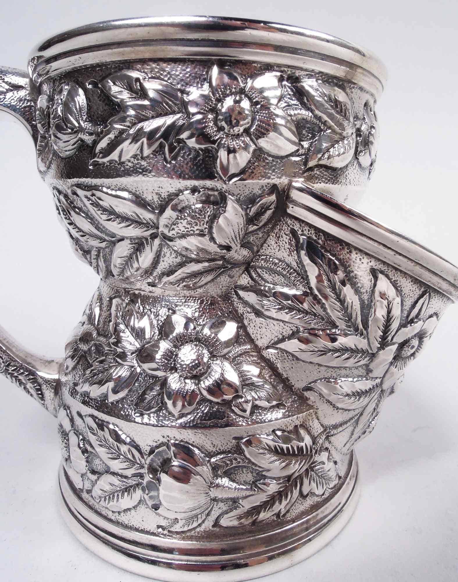 Black, Starr & Frost American Repousse Sterling Silver Shaving Mug For Sale 3
