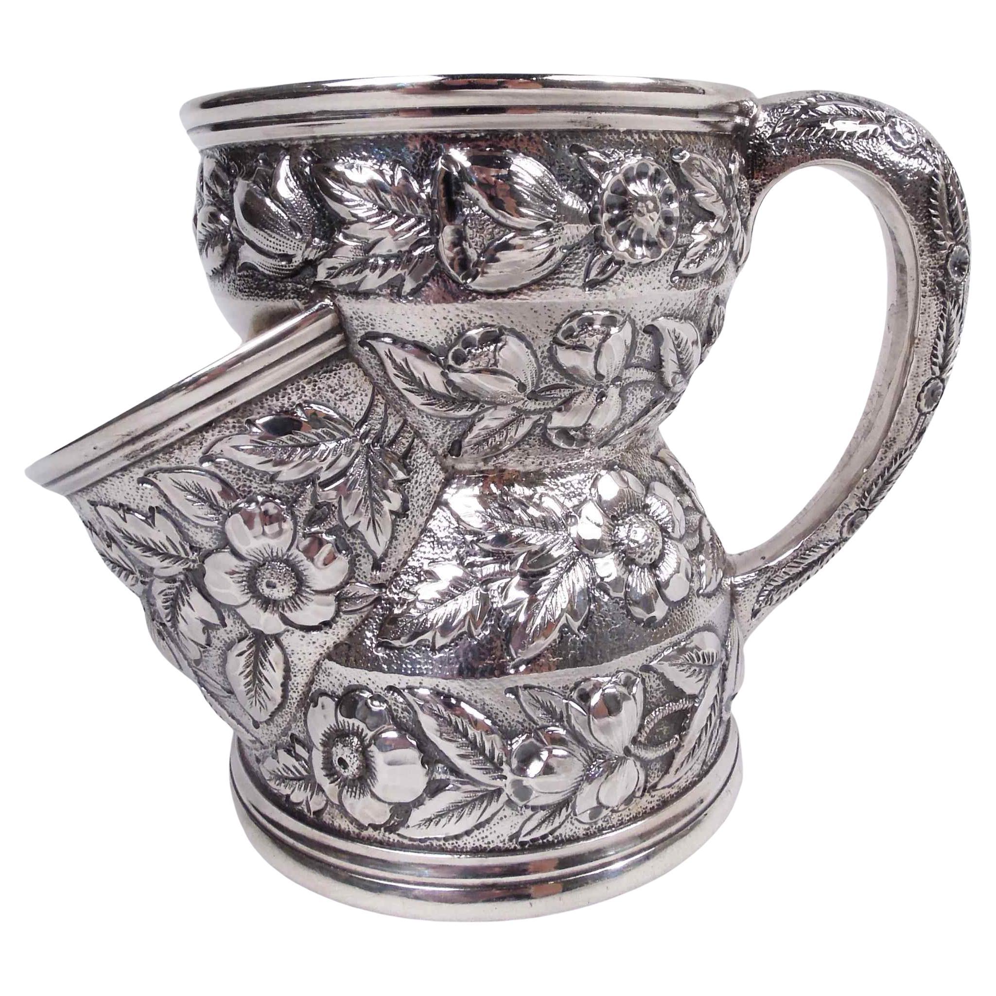 Black, Starr & Frost American Repousse Sterling Silver Shaving Mug For Sale