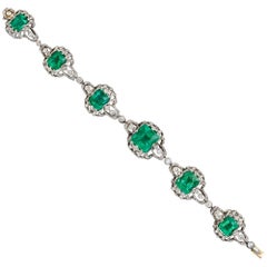 Black, Starr & Frost Antique Emerald and Diamond Bracelet