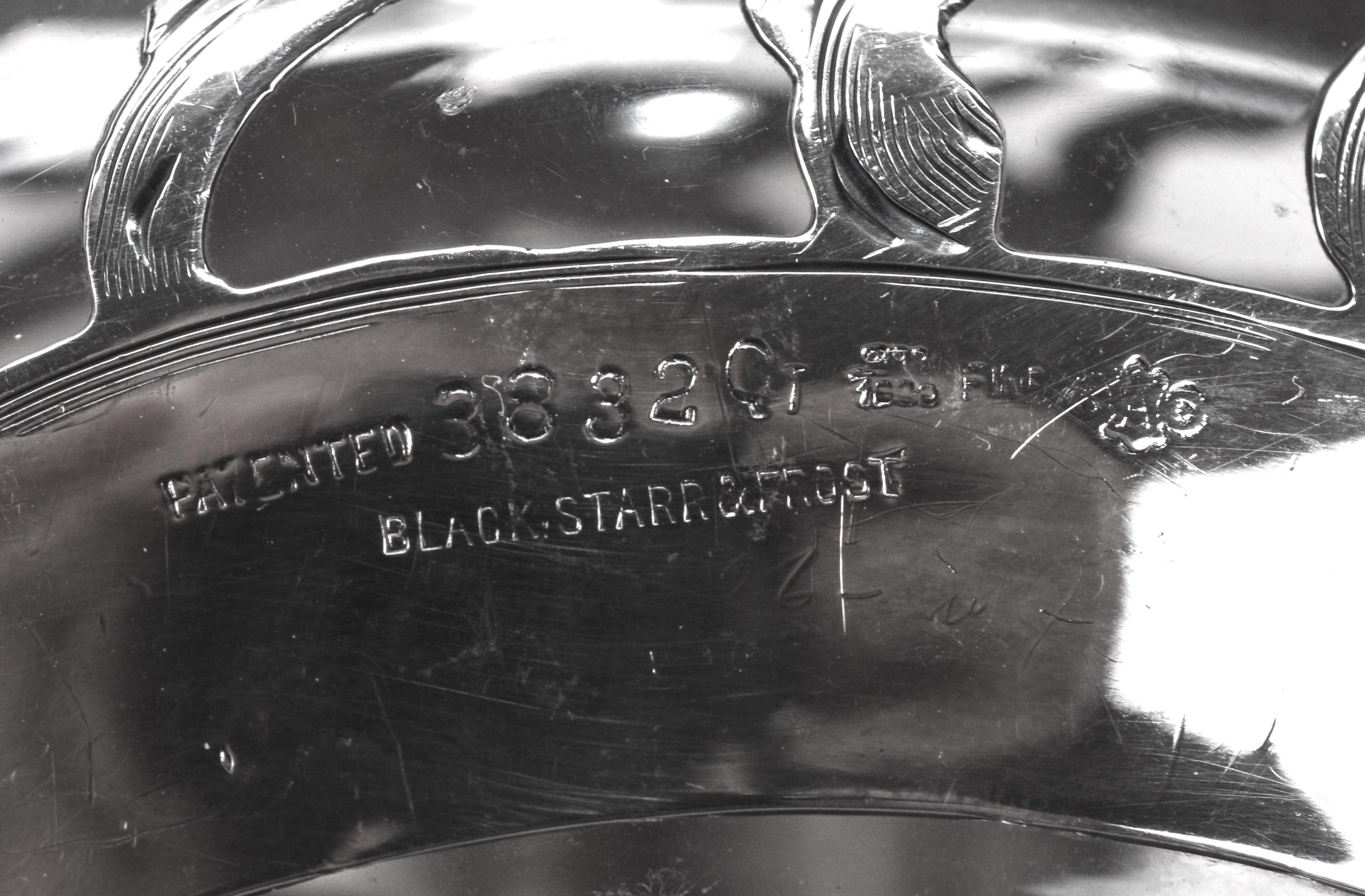 Black, Starr & Frost Antique Fine Silver Overlay Crystal Decanter in vendita 2