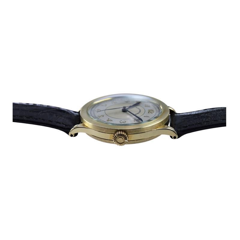 Schwarzer Starr & Frost von Movado aus 14 Karat Gold im Art-déco-Stil, 1940er Jahre 3