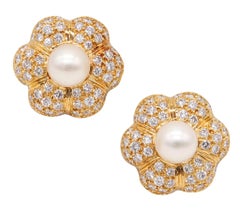 BLACK STARR
FROST Clips Earrings 18Kt Gold Pearls And 3.26 Cwt. In Diamonds BLACK STARR
FROST Clips Earrings 18Kt Gold Pearls And 3.26 Cwt. In Diamonds