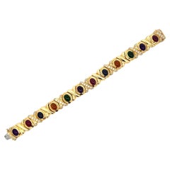 Black, Starr & Frost Diamant-Edelsteine 18 Karat Gelbgold A Link Armband