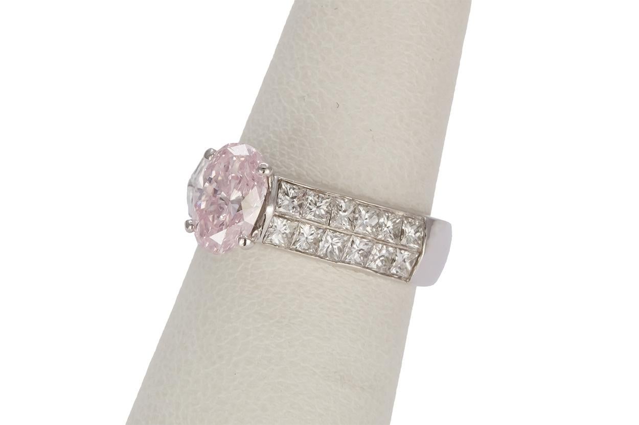 Black, Starr & Frost GIA Certified Natural Fancy Pink Oval Diamond Ring 2.30ctw 3