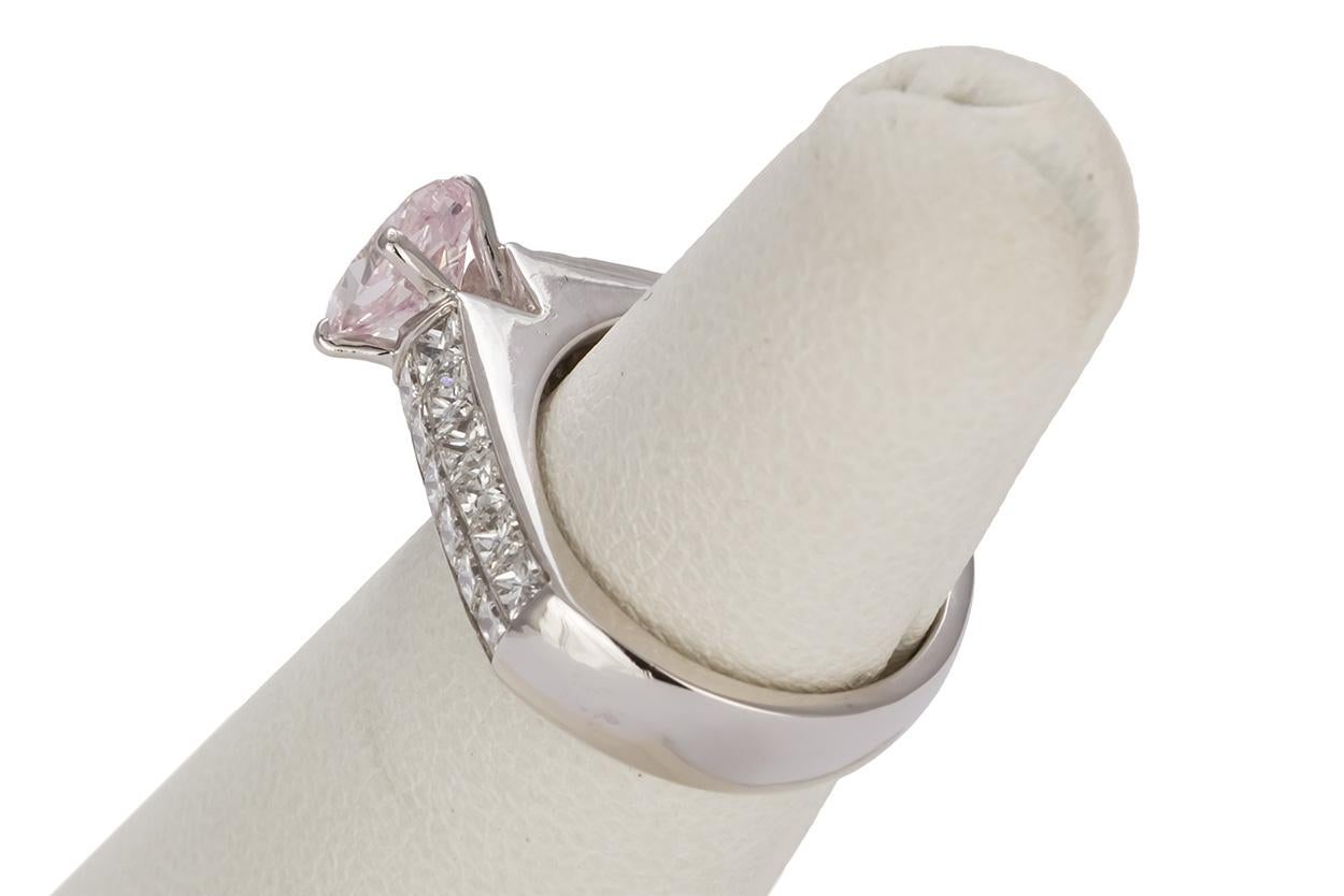 Black, Starr & Frost GIA Certified Natural Fancy Pink Oval Diamond Ring 2.30ctw 4