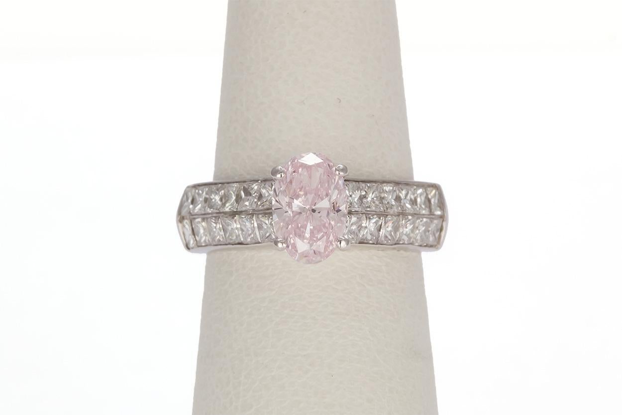 Black, Starr & Frost GIA Certified Natural Fancy Pink Oval Diamond Ring 2.30ctw 2