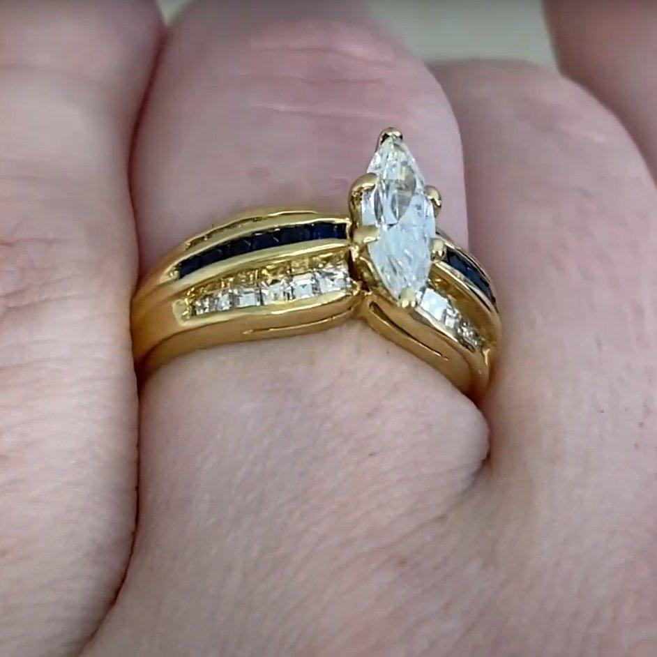 Taglio marquise Anello di fidanzamento con diamante marquise Black, Starr & Frost (circa 0,60 carati), oro in vendita