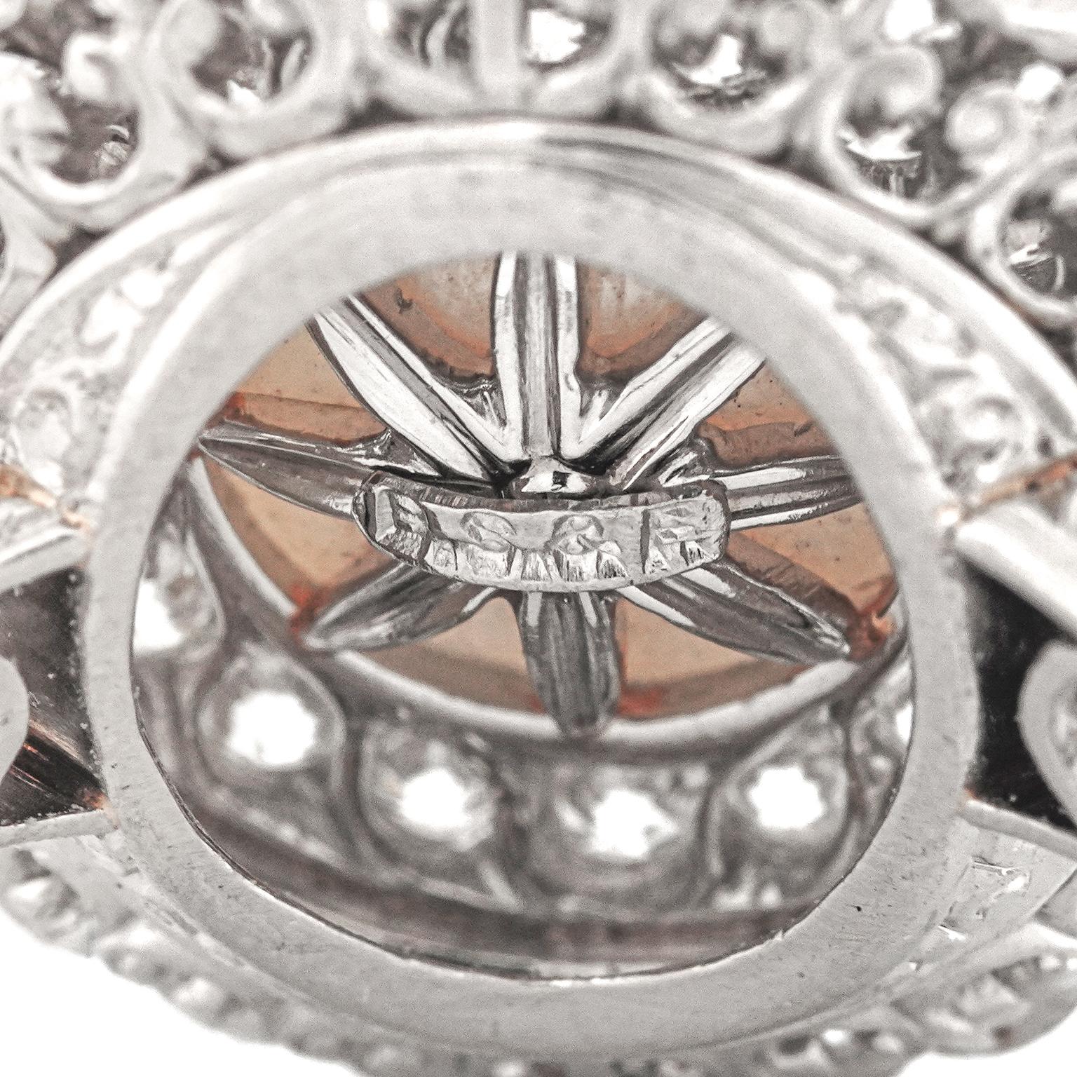 Schwarzer Starr & Frost Ring mit natürlicher Perle und Diamant, GIA für Damen oder Herren im Angebot