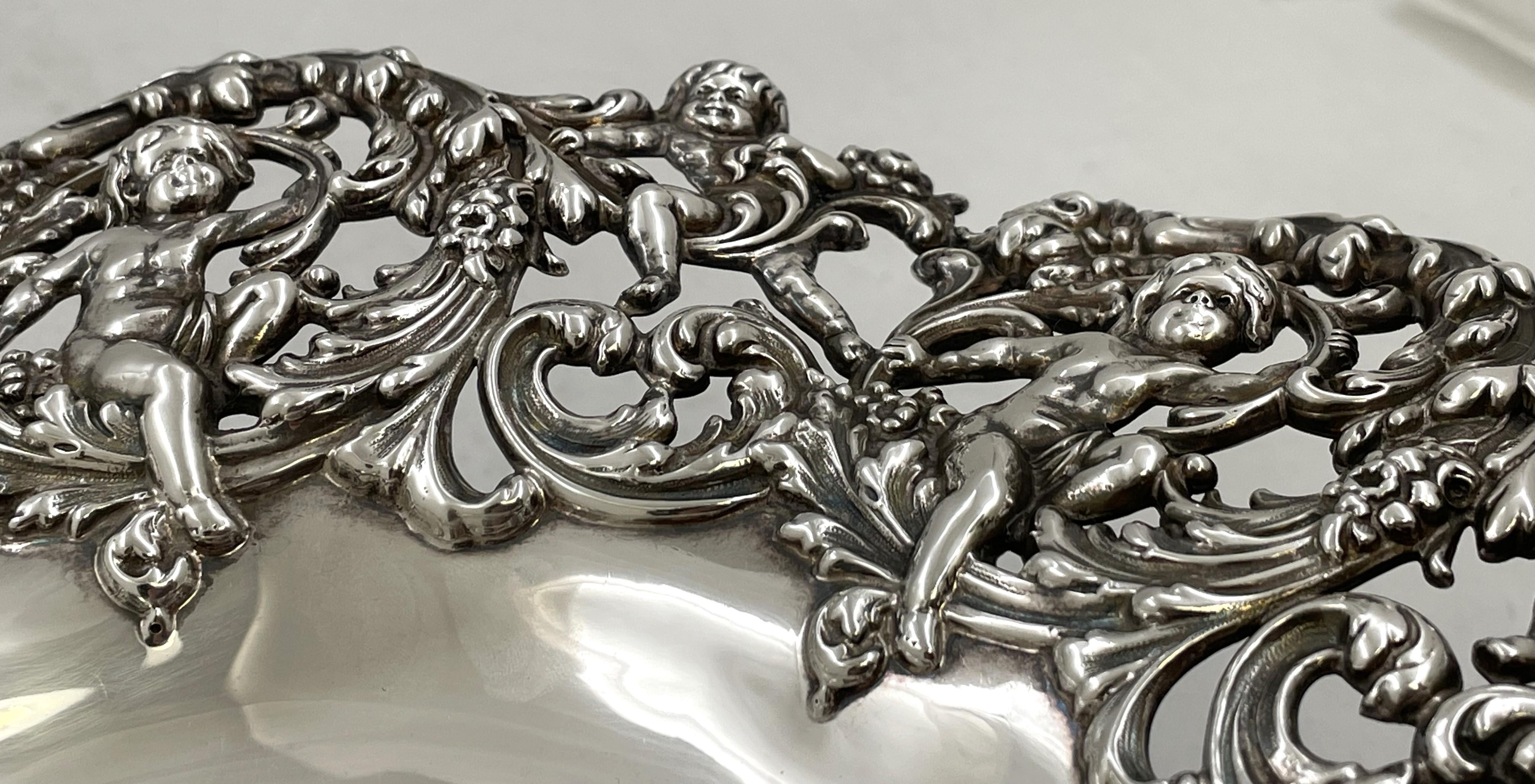 Black, Starr & Frost Compota de plata de ley Tazza/ Cuenco con pie Art Nouveau en Bueno estado para la venta en New York, NY