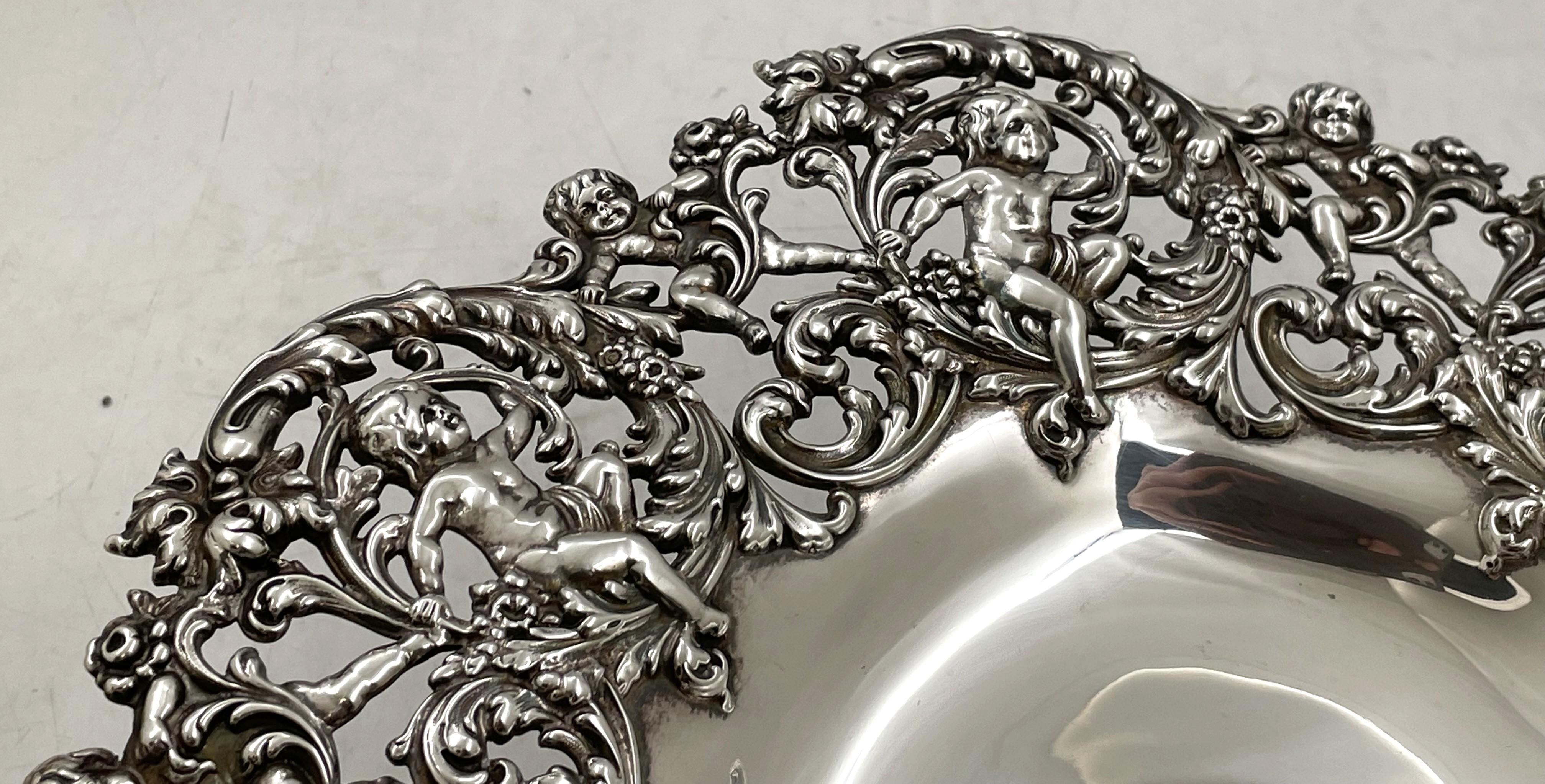 Black, Starr & Frost Compota de plata de ley Tazza/ Cuenco con pie Art Nouveau siglo XX en venta