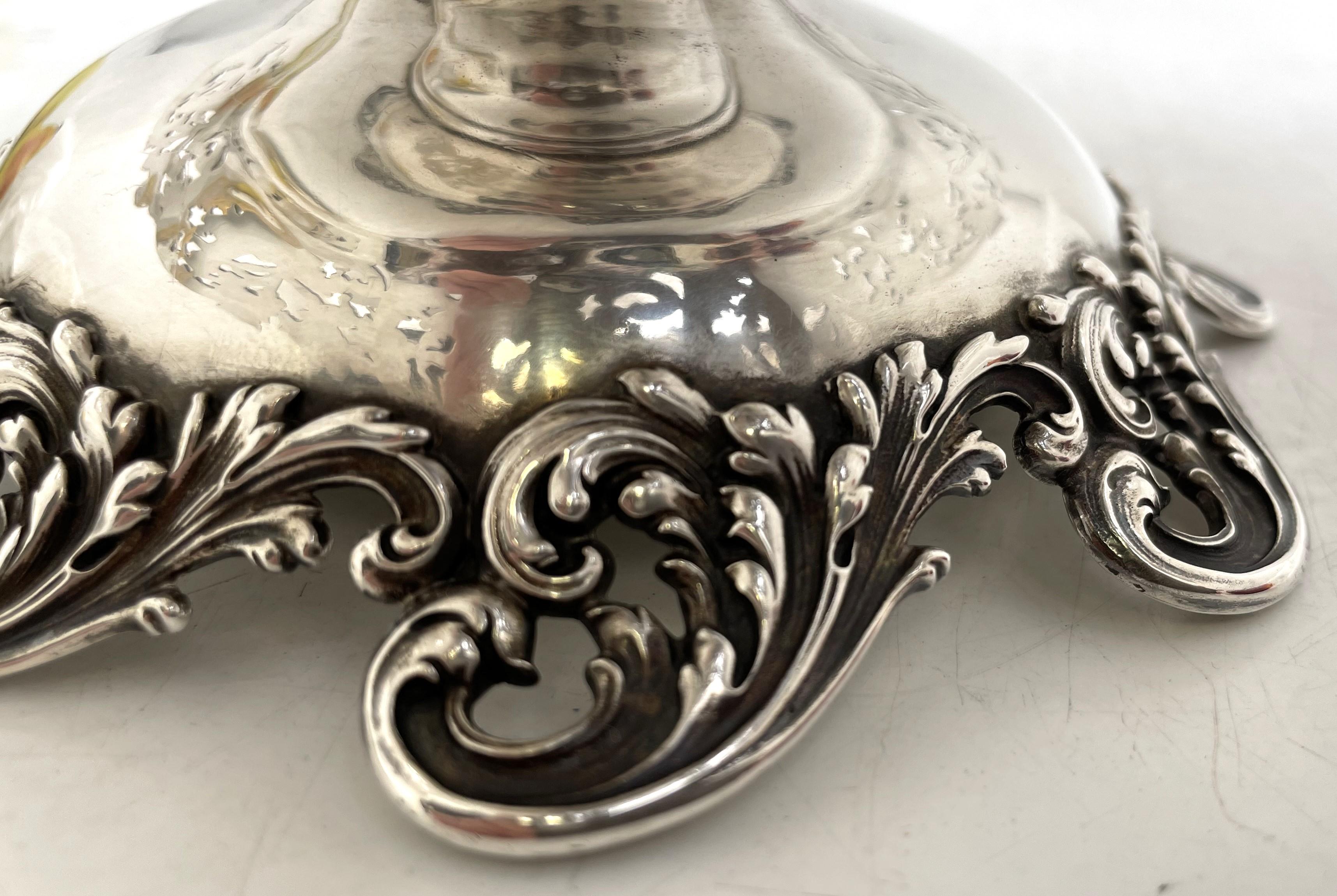 Black, Starr & Frost Compota de plata de ley Tazza/ Cuenco con pie Art Nouveau en venta 1