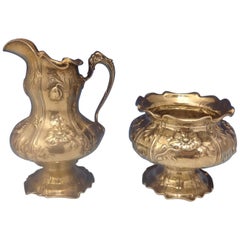 Sucrier et crémier en argent sterling 2 pièces Art nouveau par Black, Starr & Frost