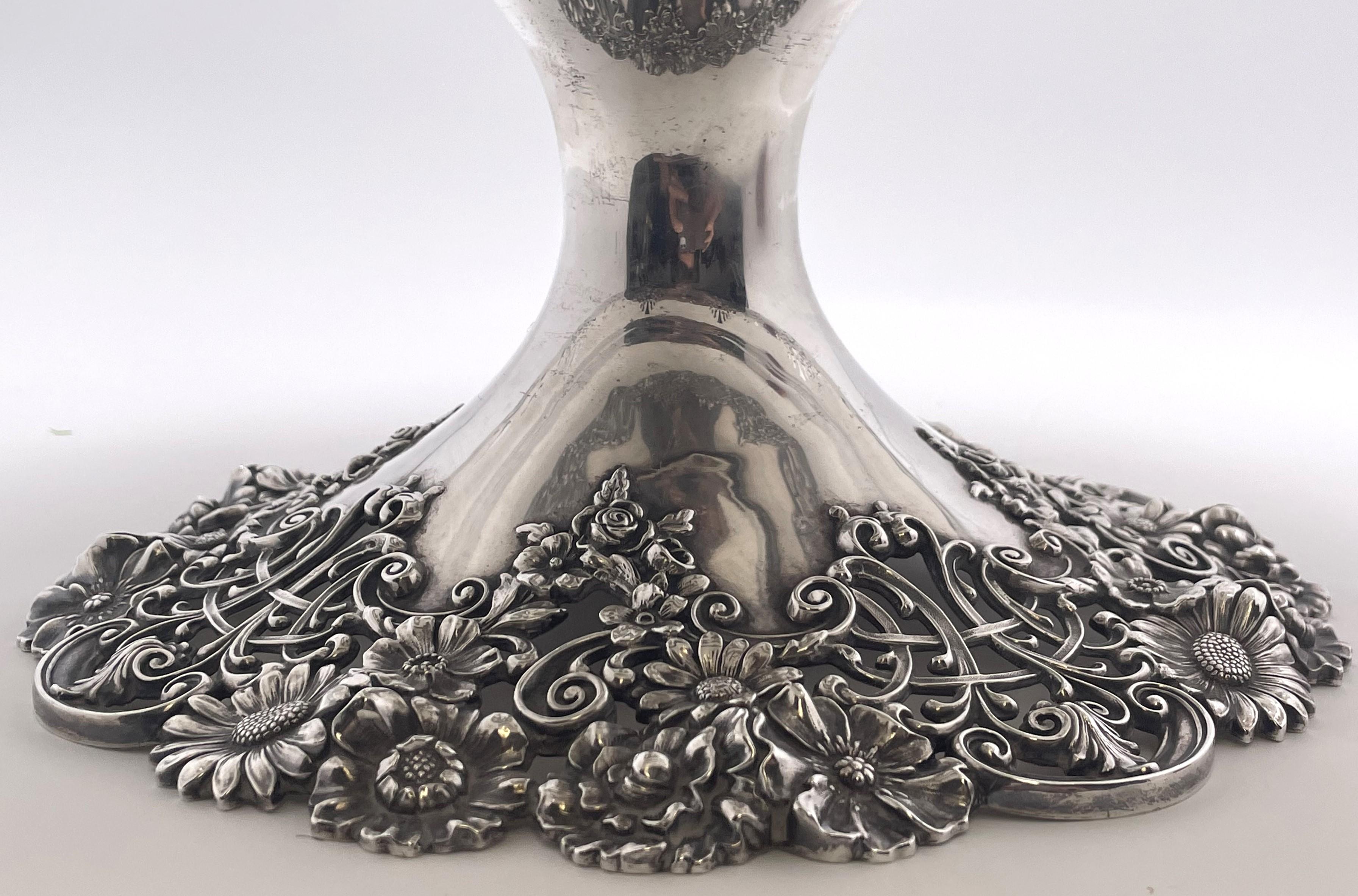 Black, Starr & Frost Tazza/ cake stand de plata de ley de estilo Art Nouveau en venta 2